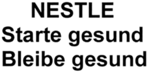 NESTLE Starte gesund Bleibe gesund Logo (DPMA, 06/26/2009)