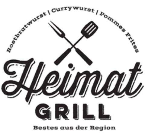 Rostbratwurst Currywurst Pommes Frites Heimat GRILL Bestes aus der Region Logo (DPMA, 20.06.2018)