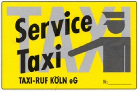 Service Taxi TAXI-RUF KÖLN eG Logo (DPMA, 10.04.2003)