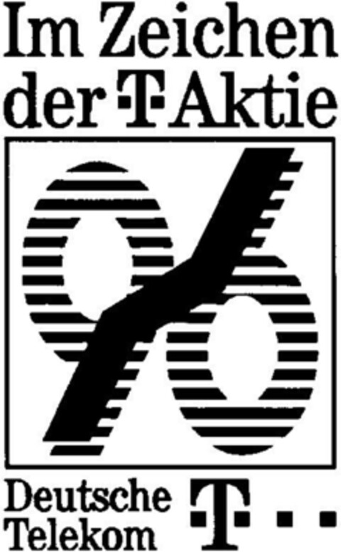 Im Zeichen der -T-Aktie 96 Deutsche Telekom -T--- Logo (DPMA, 15.05.1996)