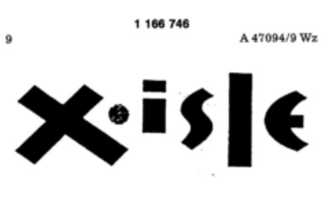 x isle Logo (DPMA, 14.10.1989)