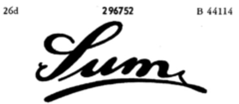 Sum Logo (DPMA, 04.11.1922)