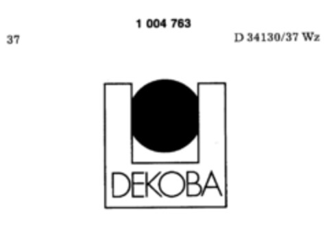 DEKOBA Logo (DPMA, 12.06.1979)