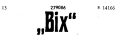 "Bix" Logo (DPMA, 05/11/1921)