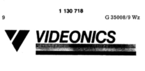 VIDEONICS Logo (DPMA, 11/27/1987)