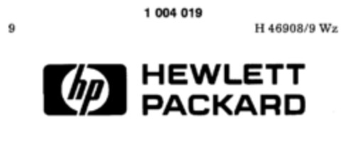 hp HEWLETT PACKARD Logo (DPMA, 20.12.1979)