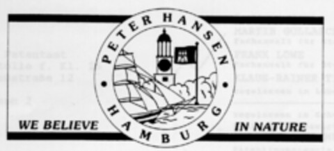 PETER HANSEN HAMBURG Logo (DPMA, 09.11.1989)