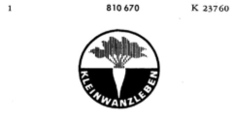 KLEINWANZLEBEN Logo (DPMA, 12/22/1964)