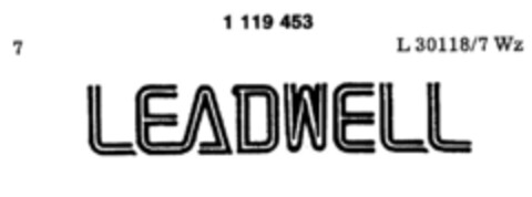 LEADWELL Logo (DPMA, 07/07/1987)