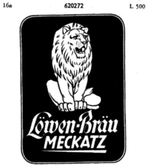 Löwen-Bräu MECKATZ Logo (DPMA, 04/22/1950)