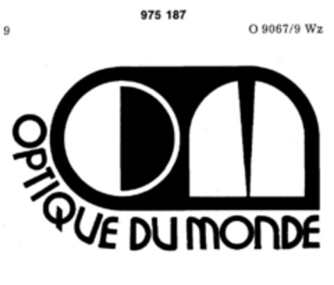 OPTIQUE DU MONDE Logo (DPMA, 07/26/1977)