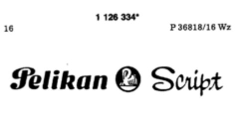 Pelikan Script Logo (DPMA, 29.07.1988)