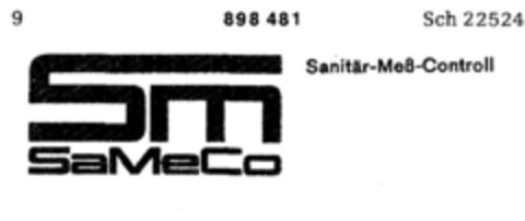 Sm SaMeCo Sanitär-Meß-Controll Logo (DPMA, 26.11.1970)