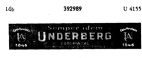 Underberg Logo (DPMA, 08/15/1928)