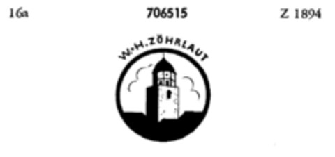 W.+ H. ZÖHRLAUT Logo (DPMA, 26.03.1956)