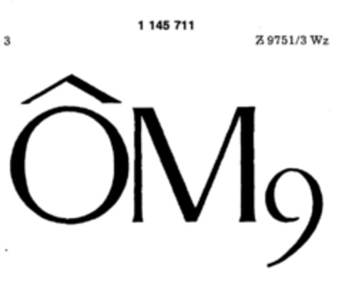 OM 9 Logo (DPMA, 15.12.1987)