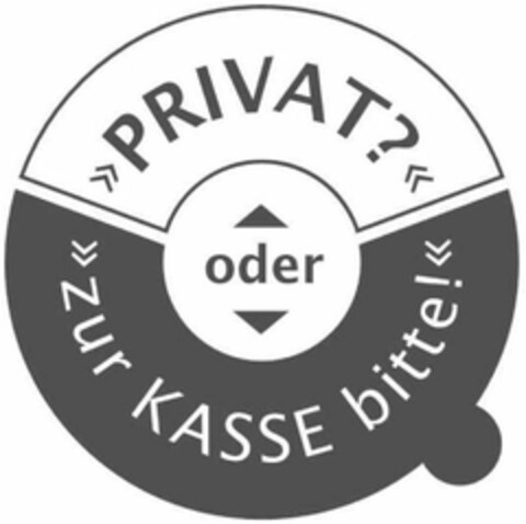 PRIVAT? oder zur KASSE bitte! Logo (DPMA, 06/30/2010)