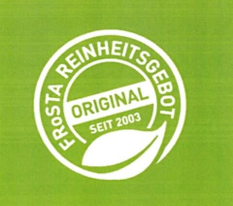 FRoSTA REINHEITSGEBOT ORIGINAL SEIT 2003 Logo (DPMA, 22.06.2010)