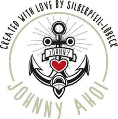 CREATED WITH LOVE BY SILBERPFEIL-LÜBECK JOHNNY AHOI Logo (DPMA, 25.05.2016)