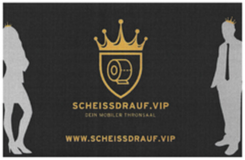 SCHEISSDRAUF.VIP DEIN MOBILER THRONSAAL Logo (DPMA, 26.01.2024)