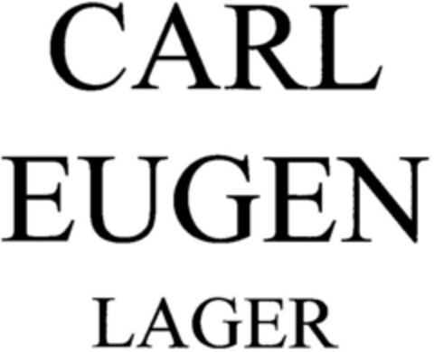 CARL EUGEN LAGER Logo (DPMA, 01.04.1998)