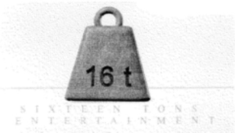 16 t SIXTEEN TONS ENTERTAINMENT Logo (DPMA, 07.07.1998)