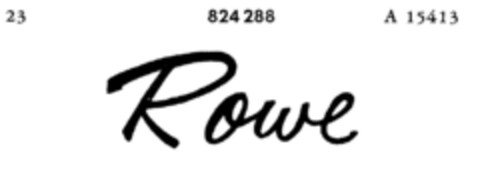 Rowe Logo (DPMA, 24.03.1965)