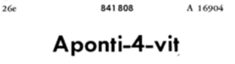 Aponti-4-vit Logo (DPMA, 23.06.1966)