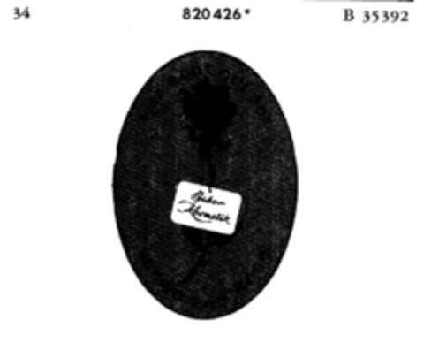 Babor Kosmetik Nur echt mit der schwarzen Rose Logo (DPMA, 22.01.1966)