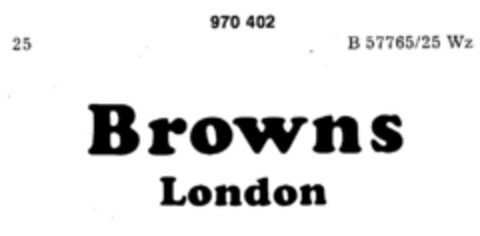 Browns London Logo (DPMA, 25.02.1977)