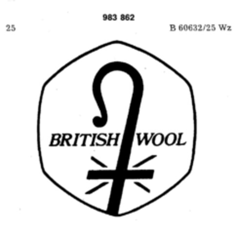 BRITISH WOOL Logo (DPMA, 06.06.1978)