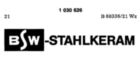 BSW-STAHLKERAM Logo (DPMA, 07/14/1981)