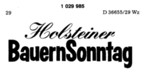 Holsteiner BauernSonntag Logo (DPMA, 21.09.1981)