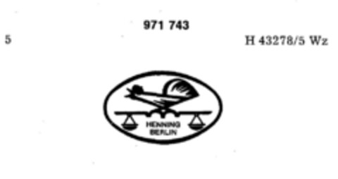 HENNING BERLIN Logo (DPMA, 27.07.1977)