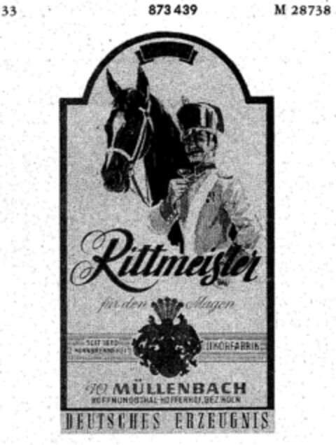 Rittmeister für den Magen Logo (DPMA, 12.12.1967)