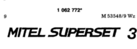 MITEL SUPERSET 3 Logo (DPMA, 29.08.1983)