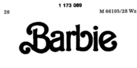 Barbie Logo (DPMA, 10/31/1989)
