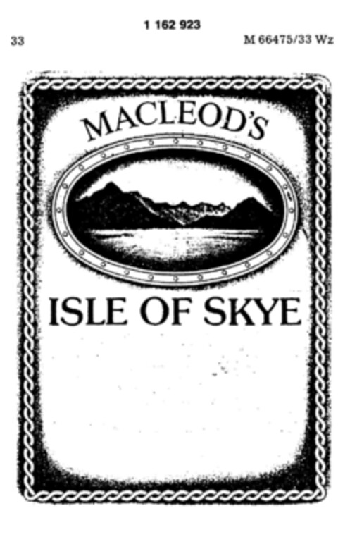 MACLEOD'S ISLE OF SKYE Logo (DPMA, 30.12.1989)