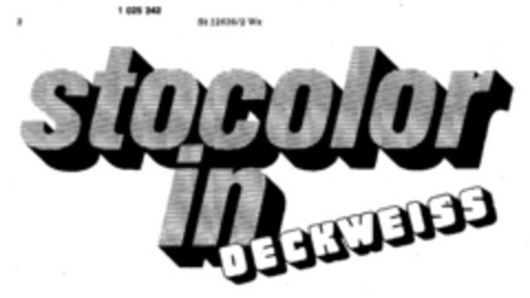 stocolor in DECKWEISS Logo (DPMA, 02/11/1981)