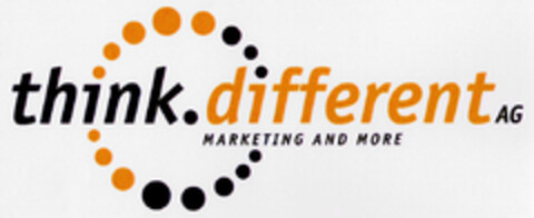 think.different AG MARKETING AND MORE Logo (DPMA, 12/22/2000)