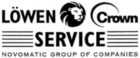LÖWEN Crown SERVICE NOVOMATIC GROUP OF COMPANIES Logo (DPMA, 10/11/2011)