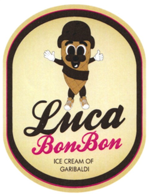 Luca BonBon ICE CREAM OF GARIBALDI Logo (DPMA, 10.04.2014)