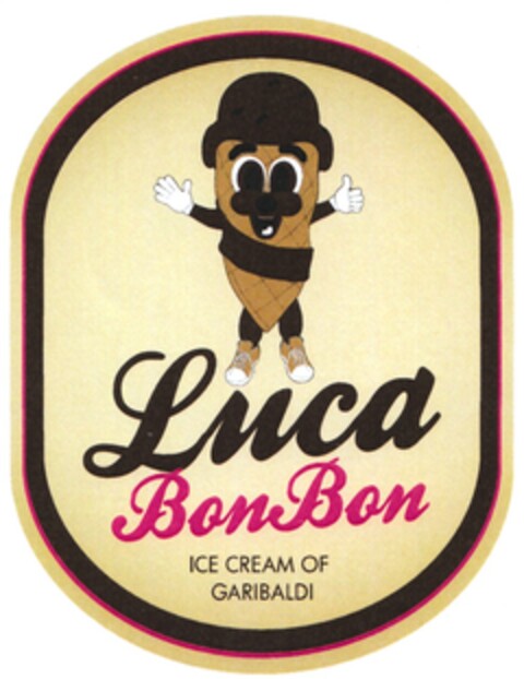 Luca BonBon ICE CREAM OF GARIBALDI Logo (DPMA, 04/10/2014)