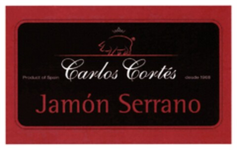 Product of Spain Carlos Cortés desde 1968 Jamón Serrano Logo (DPMA, 30.11.2016)