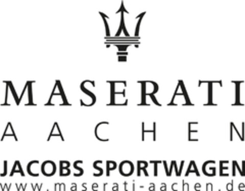 MASERATI AACHEN JACOBS SPORTWAGEN www.maserati-aachen.de Logo (DPMA, 08/26/2016)