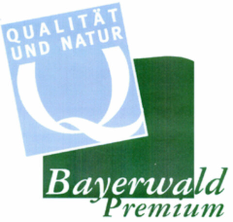 QUALITÄT UND NATUR Bayerwald Premium Logo (DPMA, 11/30/1999)