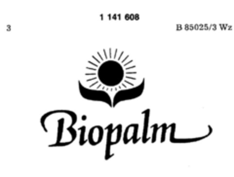 Biopalm Logo (DPMA, 07/18/1988)