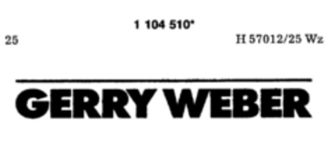 GERRY WEBER Logo (DPMA, 12.12.1986)