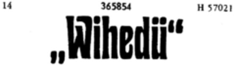 "Wihedü" Logo (DPMA, 11/27/1926)