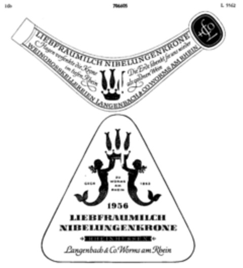 LIEBFRAUMILCH NIBELUNGENKRONE Logo (DPMA, 07/14/1956)